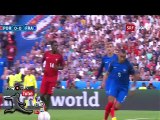 اصابة كريستيانو رونالدو  ⁄ مباراة فرنسا  والبرتغال 0-0  - نهائى  يورو 2016 بفرنسا ⁄ الدقيقة الـ 7