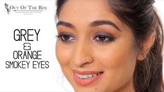 Grey & Orange Smokey Eyes | Eye Makeup Tutorial