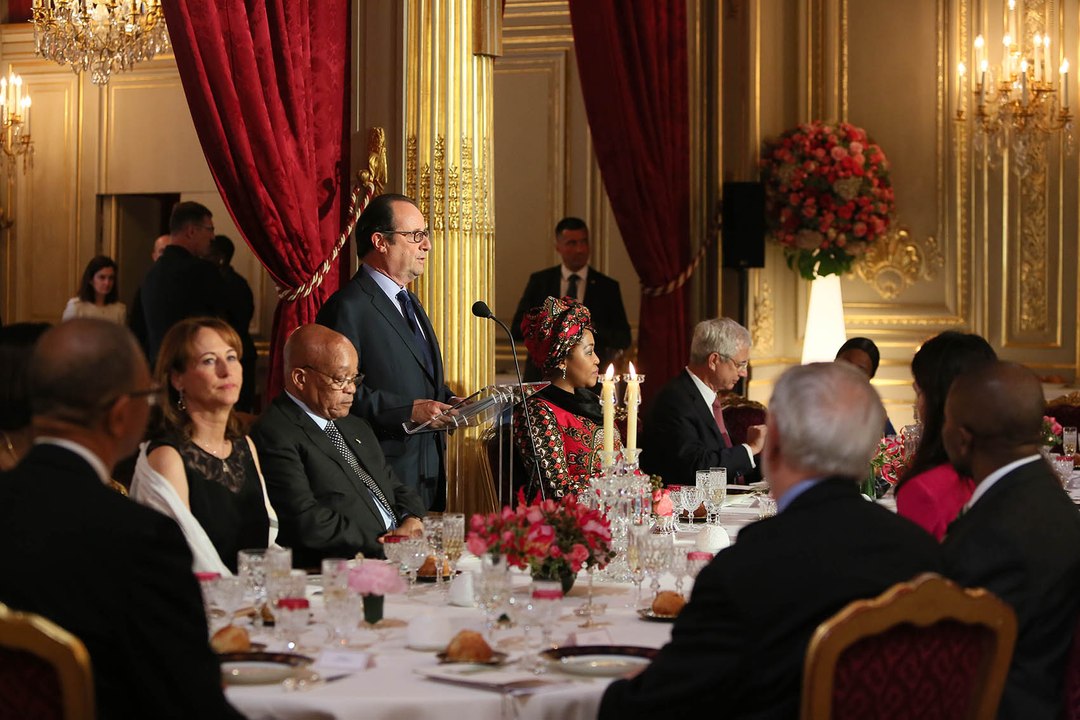 Toasts lors du dîner d'État avec M. Jacob ZUMA
