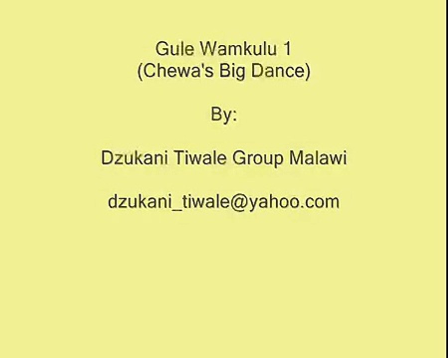 africa big dance malawi Gule Wamkulu 1