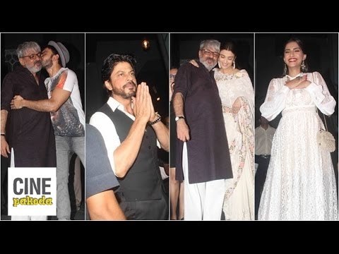 Sharukh Khan , Aishwarya Rai , Sonam Kapoor spotted at Sanjay Leela Bhansali's Party | CinePakoda