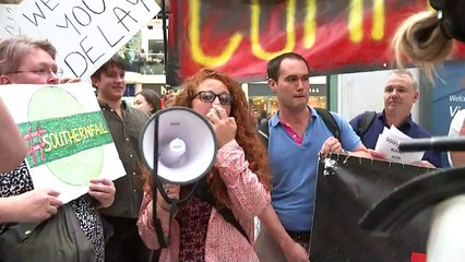 Protests over Southern rail service cuts