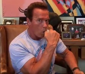 Как быстро качнуть бицепс - шутка от Арнольда