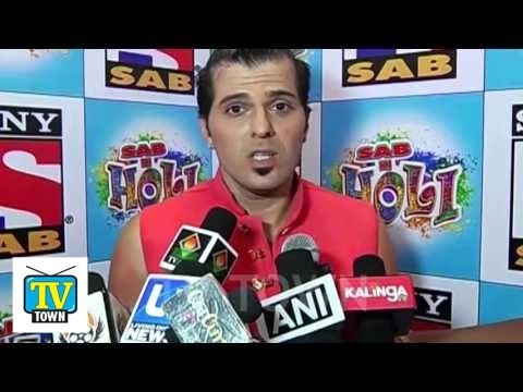 Sumeet Raghavan, Bakhtiyaar Irani At Sab TV Holi Celebration 2016