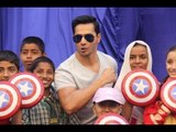 Varun Dhawan Unveils Captain America Figurines Flown | CinePakoda