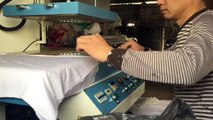 Asiaprint 2D Foiled Emboss Embossing Machine On Garent / Embossing Press Mashine For 100% Pure Cotton Fabric