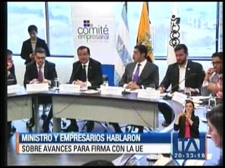 Ministro y empresarios hablan sobre avances para la firma de acuerdo con la UE