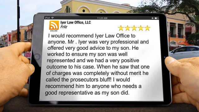 Iyer Law Office, LLC Englewood Superb 5 Star Review by Fritz