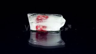 Playing Red Casino Dice Cubes It Melts In The Ice - Stock Footage | VideoHive 14809439