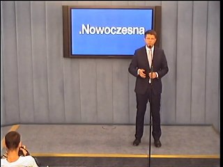 Poseł Ryszard Petru - konferencja z 2016 r.
