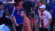 Young Portugal supporter consoles teary-eyed French fan