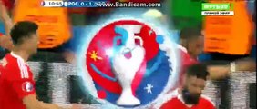 But de Aaron Ramsey Russie vs Pays de Galles 0-1 euro 2016 -20.06.2016