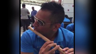 MS Dhoni Playing Flute, Suresh Raina Shared Video On Twitter || News || News Adda