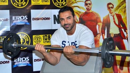 John Abraham HOT Workout With Female Journalists
