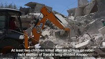 At least two children killed after air strikes on rebel held section of Syria's