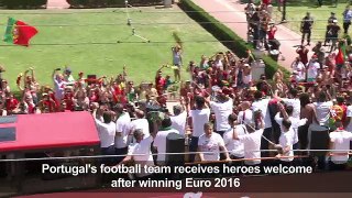 Portugal's football team receives heroes welcome after wining Euro 2016