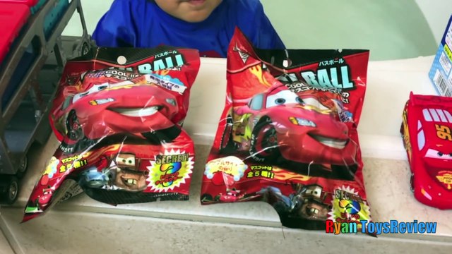 Disney Cars Toys Bath Balls Japanese Surprise Toys McQueen Mater Thomas Trains Ryan ToysReview