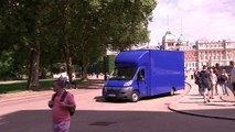 Removal van arrives on Downing Street