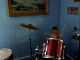 Baby playing drums-15 mos old