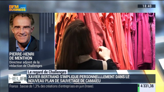Le regard de Challenges: Xavier Bertrand s'implique personnellement dans le nouveau plan de sauvetage de Camaïeu - 12/07