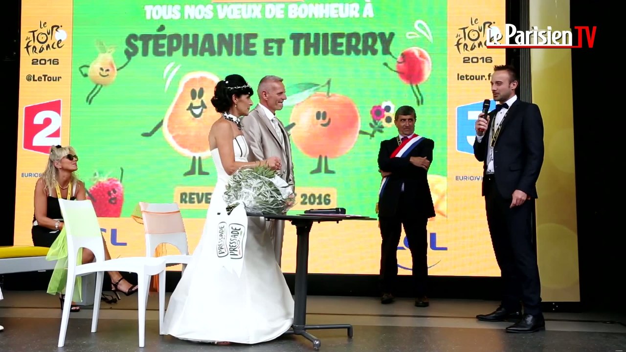 Tour de France : un mariage célébré sur le podium protocolaire !