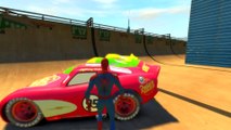 SPIDERMAN & Lightning MCQUEEN Disney Cars EPIC RAMP Jump & Nursery Rhymes SONGS