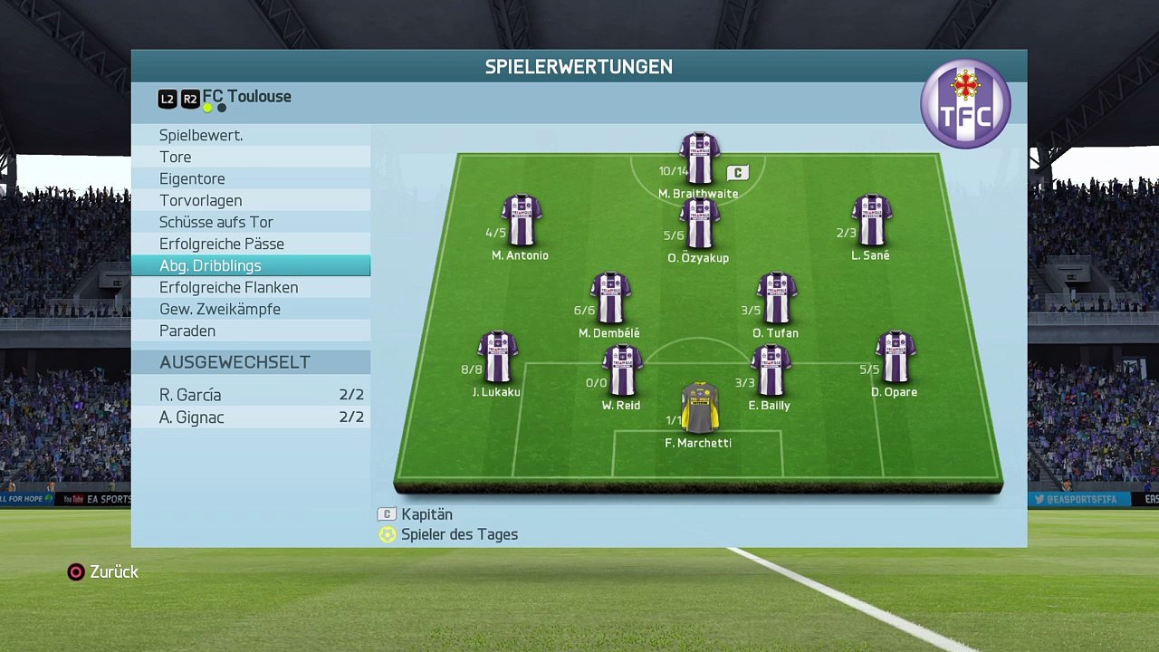 Toulouse vs Nizza - Pokal