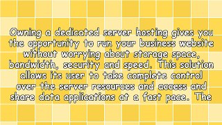 Enjoy More Flexibility of Running Online Business With a Dedicated Server Hosting