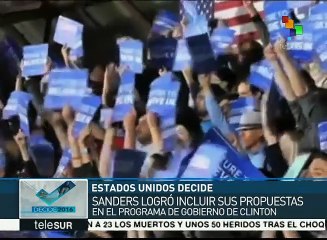 EE.UU.: Sander hace campaña por primera vez junto a Clinton