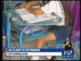 Clases en Manabí se retoman con normalidad