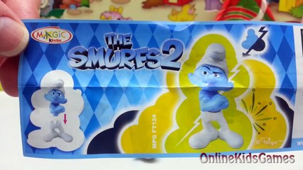 Surprise Eggs Motorcycle White Bear Easter Bunny Grouchy Smurf Toys