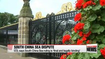 U.S. calls South China Sea ruling 'final and legally binding'