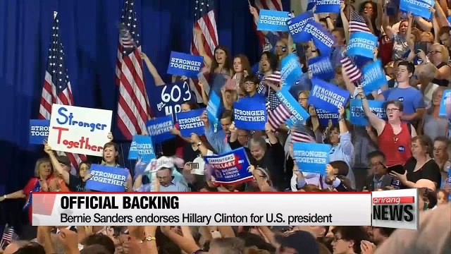 Bernie Sanders endorses Hillary Clinton for president