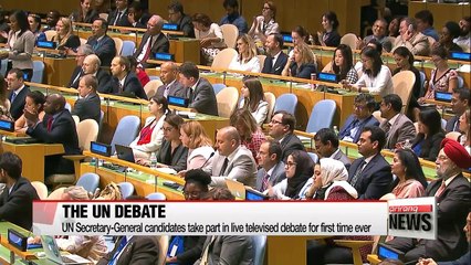 UN Secretary-General candidates takes part in live televised debate for first time ever