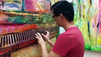 Interactive Piano Painting by Ivan Guaderrama