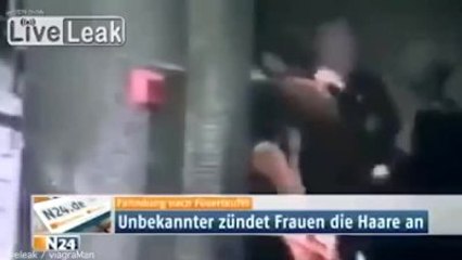 Tren Bekleyen Kadının Saçlarını Ateşe Verdi