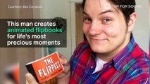 This man creates custom animated flipbooks