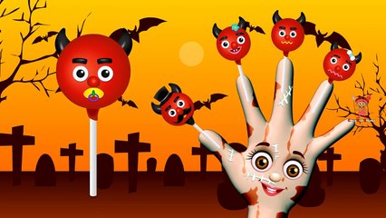 Finger Family Song with Halloween Devil Cake Pop Cartoons | Finger Family Songs for Children HD
