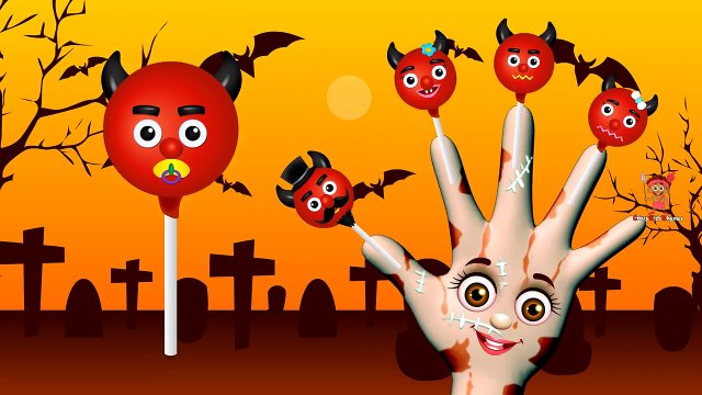 Finger Family Song with Halloween Devil Cake Pop Cartoons | Finger Family Songs for Children HD