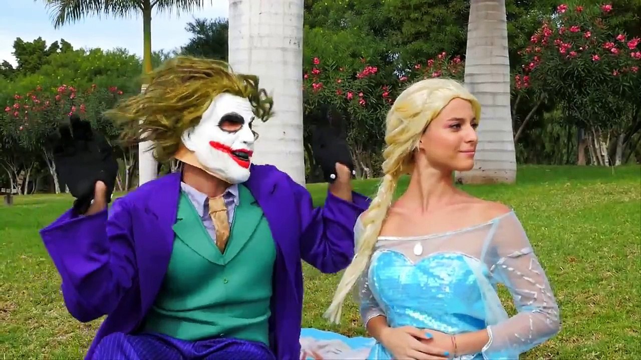 Spiderman and friends | Frozen Elsa vs. Joker vs. Spider-Man Spider-Man in real life funny movie