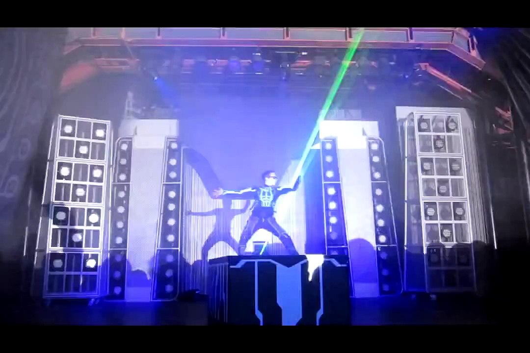 Laser show Tron Legacy - Disney California