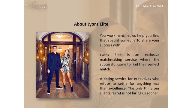 Upscale Matchmaking Services - Lyons Elite