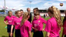 Gudjhonsen, entrenador del I Campus Femení de l'FCBEscola a Islàndia