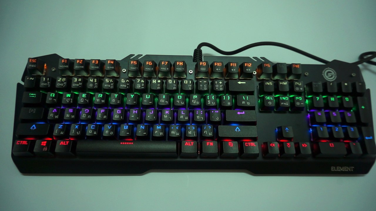 Neolution eSport ELEMENT Mechanical Keyboard Lighting Effect Demo Video