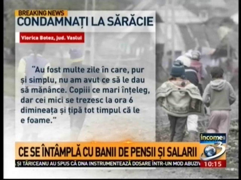 MILIOANE DE ROMANI SE ZBAT IN SARACIE, sute de mii de copii se culca flamanzi