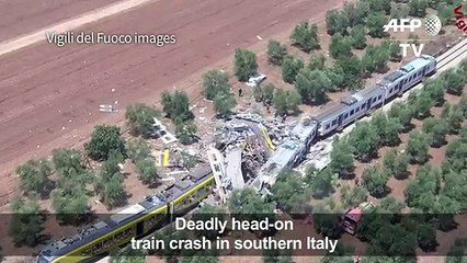 Deadly head-on train crash in southern Italy
