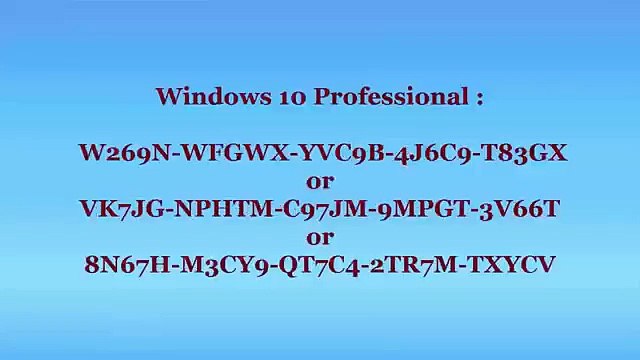 Windows 10 Pro Activation Product Keys.