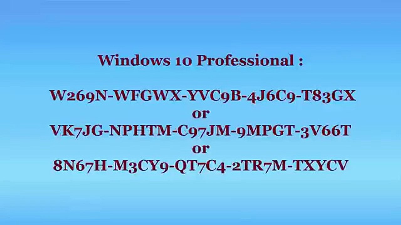 Windows 10 Pro Activation Product Keys.