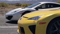 Bugatti Veyron vs Lamborghini Aventador vs Lexus LFA vs McLaren MP4-12C - Head 2 Head Episode 8 (Low)