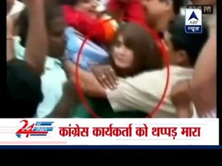Sunanda Pushkar slaps Cong worker at Thiruvananthapuram airport for inappropriate behaviour